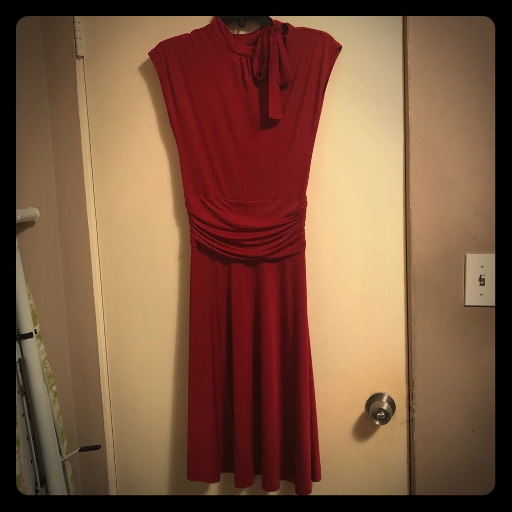 Red swing dress